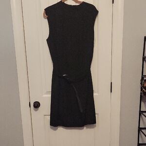 Ralph Lauren Black Sheath Midi Dress Crew Neck